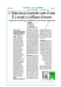 L`Italia lascia il petrolio sotto il man