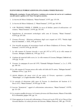 Scarica bibliografia completa in ordine cronologico.