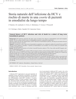 Storia naturale dell`infezione da HCV e rischio di morte in una coorte