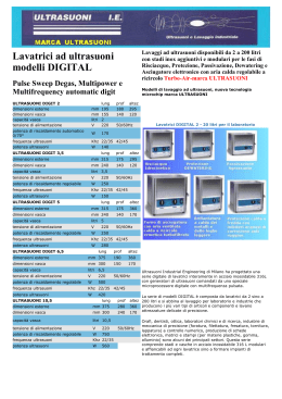Lavatrici Digitali 2-200 Lt - Lavatrici ultrasuoni serie digitale pulsata