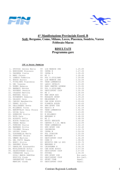 Risultati ufficiali regionali