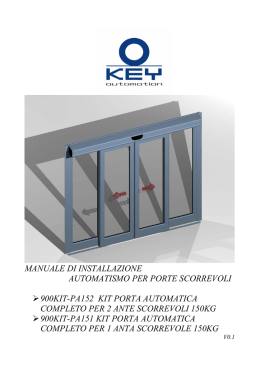 manuale di installazione automatismo per porte scorrevoli 900kit