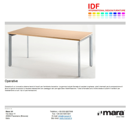 Tavolo con piano essenza - Operative