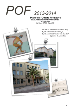 POF 2013-2014 - Scuola Secondaria di I grado "Ettore Pais"