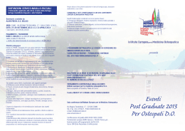 Corsi post graduate 2013 - Istituto Europeo per la Medicina