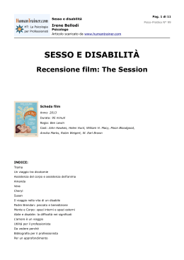Sesso e disabilità. Recensione film: The Session