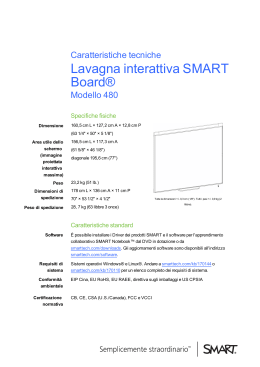 Lavagna interattiva SMART Board 480 caratteristiche