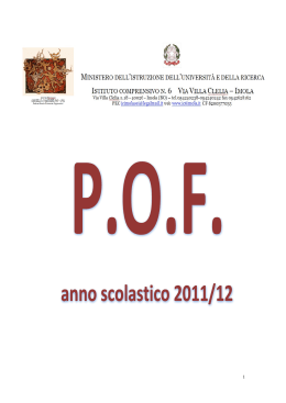 POF comprensivo 2011-12 - Istituto Comprensivo 6