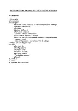 SetEditS9500 per Samsung 9500 (FTA/CI/EMVIA/VIA CI) Sommario: