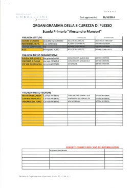 organigramma della sicurezza di plesso