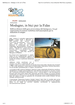 Modugno, in bici per la Fidas - Centro di servizio al volontariato San