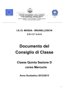 5&ordf; d mercurio - ISIS Mossa Brunelleschi