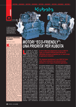 motori “eco-friendly”: una priorita` per kubota