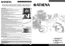 Instructions de montage Kit Cylindre Yamaha BANSHEE 350