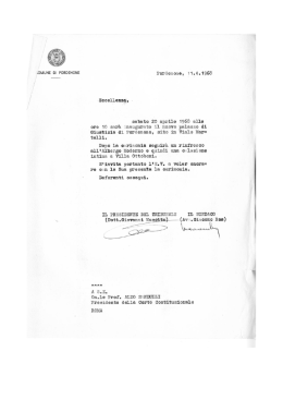 `OMUNE 0* PORDENONE Pordenone, 1 1.4. 1968
