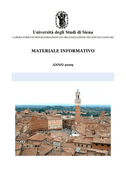 Universit&agrave; degli Studi di Siena - Public Health Scuola di Igiene e