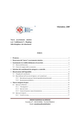 Scarica l`informativa - Ordine Nazionale dei Biologi