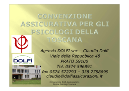 Assicurazioni Dolfi - Ordine degli Psicologi della Toscana