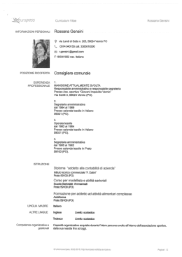 lNFORMAZiON&Icirc; PERSONALE ?OSlZiCBNE