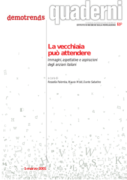La vecchiaia pu&ograve; attendere - IRPPS