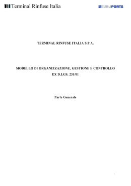 Modello 231 - Terminal Rinfuse Italia