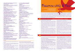 Il Foglio - Coordinamento Piacenza Citt&agrave; di Pace