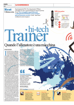 tech trainer quando l`allenatore &egrave; una macchina