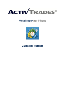 MetaTrader per iPhone Guida per l`utente