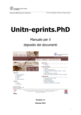 Manuale - Unitn-eprints.PhD - Università degli Studi di Trento