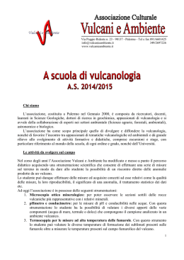VULCANOLOGIA E SORVEGLIANZA