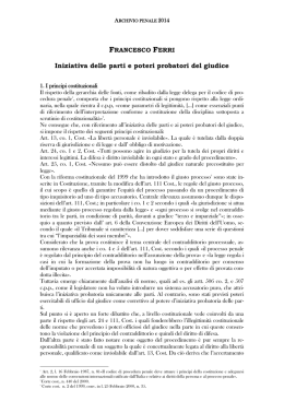 Iniziativa delle parti e poteri probatori del giudice