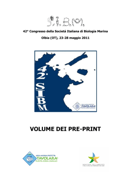 VOLUME DEI PRE-PRINT