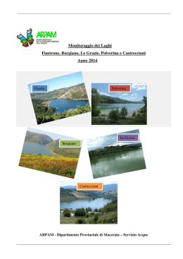 monitoraggio dei laghi