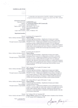 curriculum vitae - Universit&agrave; degli Studi del Molise
