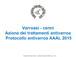 antivarroa AAAL 2015 - Apicoltori Alto Lazio