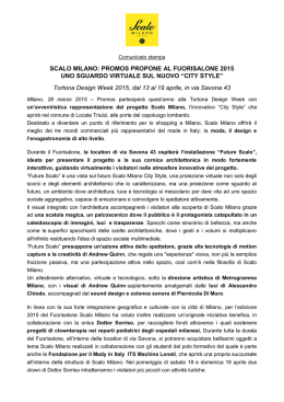 SCALO MILANO: PROMOS PROPONE AL FUORISALONE 2015