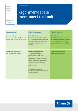 Regolamento spese: investimenti in fondi