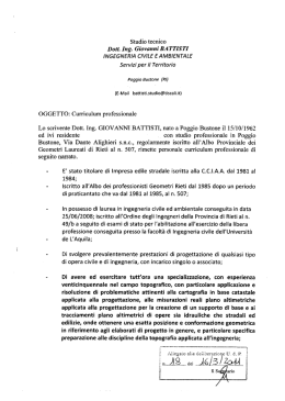 curriculum ing. Battisti - Consiglio Regionale del Lazio