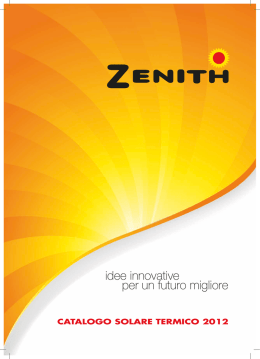 Catalogo solare termico - ZENITH SRL tecnologie solari