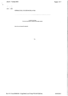 Verbale elezioni R.S.U. marzo 2015