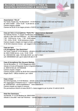 Volantino accoglienza