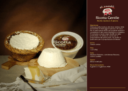 RICOTTA GENTILE - Scheda Tecnica