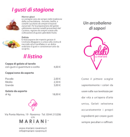 Scopri il nostro arcobaleno di sapori, consulta il men&ugrave;!