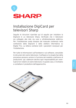 Installazione DigiCard per televisori Sharp
