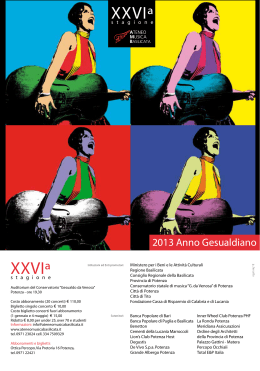 Programma XXVI Stagione Concertistica 2013