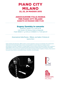 INVITO PIANO CITY - Associazione Italia Russia