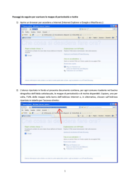 Passaggi per scaricare mappe di pericolosit&agrave; e