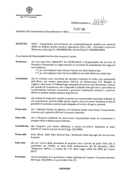 OGGETTO: - Asl Carbonia