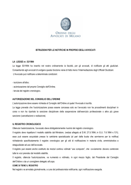 Istruzioni - Consiglio Ordine Avvocati di Salerno