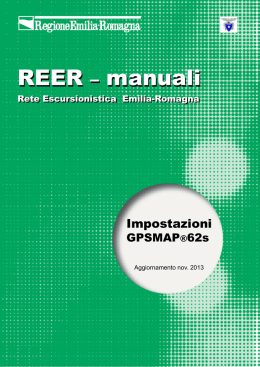 Impostazioni con GPSMap62s - ER Ambiente
